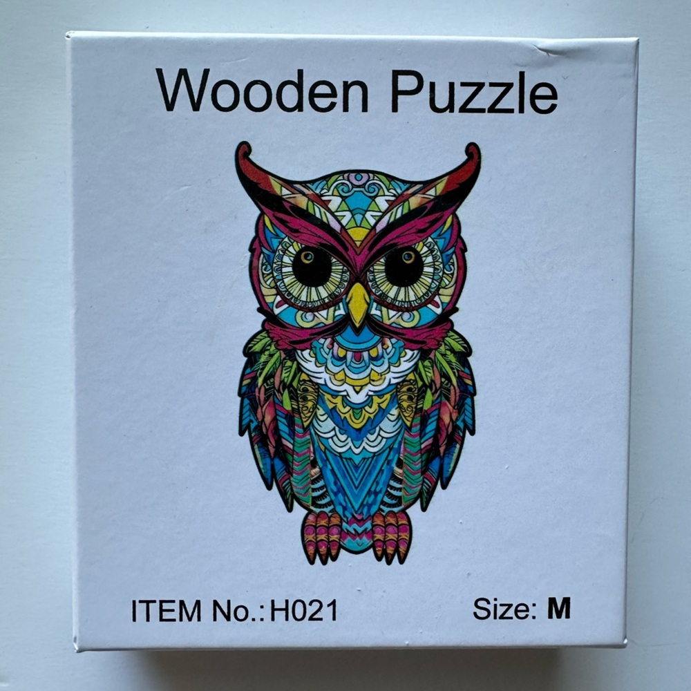 Wooden Owl Puzzle – Medium Size, Colorful Eco-Friendly Jigsaw Gift